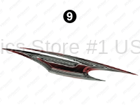 Rear Top Print Spike Swoop