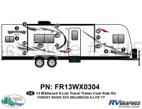 15 Piece 2013 Wildwood X-Lite Travel Trailer Curbside Graphics Kit