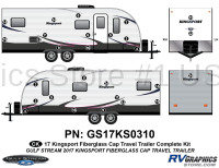 29 Piece 2017 Kingsport Fiberglass Travel Trailer Complete Graphics Kit - Image 1