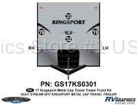 4 Piece 2017 Kingsport Metal Wall Travel Trailer Front Graphics Kit