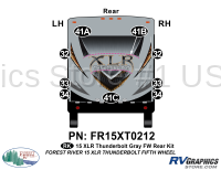 9 Piece 2015 XLR Thunderbolt Gray Walls FW Rear Graphics Kit