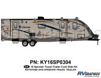 23 Piece 2016 Sprinter Travel Trailer Curbside Graphics Kit