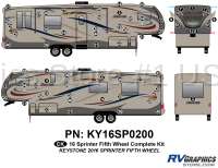 66 Piece 2016 Sprinter Fifth Wheel Complete Graphics Kit