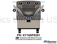 11 Piece 2016 Sprinter Fifth Wheel Front Graphics Kit