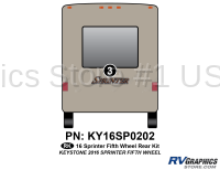 1 Piece 2016 Sprinter Fifth Wheel Rear Graphics Kit