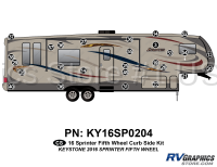 27 Piece 2016 Sprinter Fifth Wheel Curbside Graphics Kit - Image 2