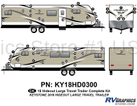 53 Piece 2018 Hideout Lg Travel Trailer Complete Graphics Kit