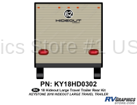 1 Piece 2018 Hideout Lg Travel Trailer Rear Graphics Kit