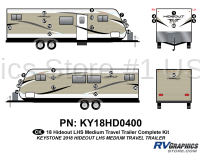 30 Piece 2018 Hideout LHS Medium Travel Trailer Complete Graphics Kit