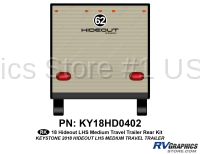 1 Piece 2018 Hideout LHS Medium Travel Trailer Rear Graphics Kit