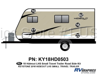 5 Piece 2018 Hideout LHS Small Travel Trailer Roadside Graphics Kit