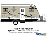 6 Piece 2018 Hideout LHS Small Travel Trailer Curbside Graphics Kit