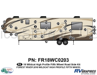 30 Piece 2018 Wildcat High Profile Fifth Wheel Roadside Graphics Kit