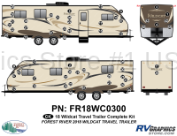 57 Piece 2018 Wildcat Travel Trailer Complete Graphics Kit