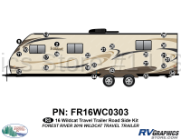 24 Piece 2016 Wildcat Travel Trailer Roadside Graphics Kit