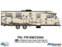 24 Piece 2016 Wildcat Travel Trailer Curbside Graphics Kit