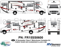38 Piece 2015 Sunseeker Motorhome Complete Graphics Kit