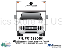 1 Piece 2015 Sunseeker Motorhome Front Graphics Kit