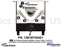 6 Piece Freedom Express Travel Trailer Front Graphics Kit