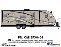 13 Piece Freedom Express Travel Trailer Curbside Graphics Kit