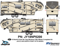68 Piece 2018 North Point Fifth Wheel No Window Cap Complete Graphics Kit