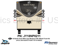 9 Piece 2018 North Point Fifth Wheel With Window Cap Front Graphics Kit