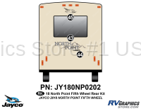 3 Piece 2018 North Point Fifth Wheel Rear Graphics Kit
