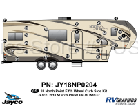 28 Piece 2018 North Point Fifth Wheel Curbside Graphics Kit