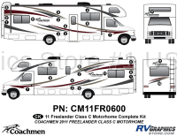27 Piece 2011 Freelander Motorhome Complete Graphics Kit