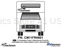 1 Piece 2011 Freelander Motorhome Front Graphics Kit