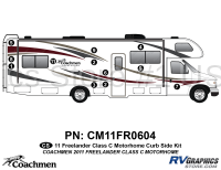 12 Piece 2011 Freelander Motorhome Curbside Graphics Kit