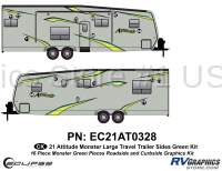 16 Piece Racing Green Pieces Roadside and Curbside Graphics Kit