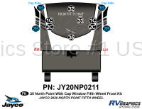 11 Piece 2020 North Point Fifth Wheel WITH Window Cap Complete Graphics Kit