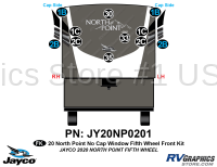 11 Piece 2020 North Point Fifth Wheel No Window Cap Front Graphics Kit