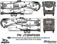 65 Piece 2020 North Point Fifth Wheel NO Window Cap Complete Graphics Kit - Image 2