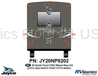 6 Piece 2020 North Point Fifth Wheel Rear Graphics Kit