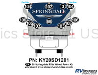 11 Piece 2020 Springdale Fifth Wheel Front Graphics Kit