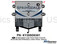 8 Piece 2020 Springdale Lg Travel Trailer Front Graphics Kit