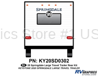 1 Piece 2020 Springdale Lg Travel Trailer Rear Graphics Kit