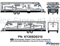 45 Piece 2020 Springdale Tailgator Travel Trailer Complete Graphics Kit