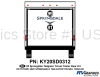 2 Piece 2020 Springdale Tailgator Travel Trailer Complete Graphics Kit