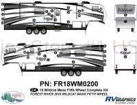 40 Piece 2018 Wildcat MAXX Fifth Wheel Complete Graphics Kit