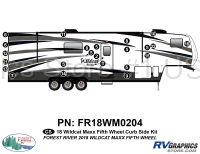 18 Piece 2018 Wildcat MAXX Fifth Wheel Curbside Graphics Kit