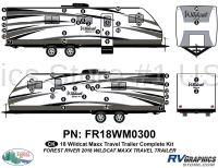 40 Piece 2018 Wildcat MAXX Travel Trailer Complete Graphics Kit