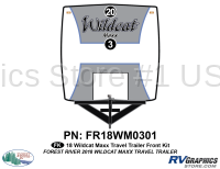 2 Piece 2018 Wildcat MAXX Travel Trailer Front Graphics Kit