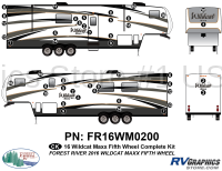 36 Piece 2016 Wildcat MAXX Fifth Wheel Complete Graphics Kit