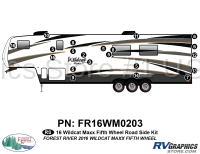 16 Piece 2016 Wildcat MAXX Fifth Wheel Roadside Graphics Kit