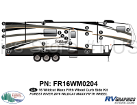 16 Piece 2016 Wildcat MAXX Fifth Wheel Curbside Graphics Kit