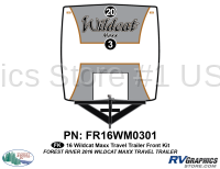 2 Piece 2016 Wildcat MAXX Travel Trailer Front Graphics Kit