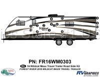 16 Piece 2016 Wildcat MAXX Travel Trailer Roadside Graphics Kit